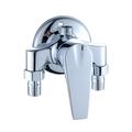 Chrome Deck Mount Universal Shower Mixer Taps for Bathroom - Hot & Cold Mixing