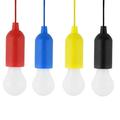 FRCOLOR 4PCS/Set LED Portable Colorful Drawstring Lamp Tent Camping Pull Light Bulb For Outdoor Camping Use No Battery Included