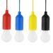 FRCOLOR 4PCS/Set LED Portable Colorful Drawstring Lamp Tent Camping Pull Light Bulb For Outdoor Camping Use No Battery Included