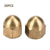 Acorn Hex Nut Brass Acorn Nuts Fasteners M3-M12 Brass Acorn Nut Kit Dome Head Cover Hex Nuts Set Vehicle Fasteners[M4(20PCS)]