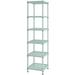 MeshWorks 6 Tier Duty Metal Storage Shelving Unit - Narrow Pound Capacity per Shelf Great for Bathroom Pantry Garage Storage 17.7â€� x 17.7â€� x 70.9â€�