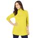 Plus Size Women's Cotton Cashmere Turtleneck by Jessica London in Citron (Size 30/32) Sweater