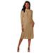 Plus Size Women's Cable Sweater Dress by Jessica London in Soft Camel (Size 34/36)