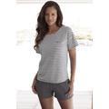 Shorty H.I.S Gr. 40/42, grau (anthrazit) Damen Homewear-Sets Pyjamas