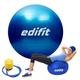 EDIFIT, Gymnastikball, 55, 65 und 75, Pezziball, Einschließlich Inflator, Pilates Ball, Sitzball, Pilates, Yoga Ball, Gymnastik (65cm, Blau)