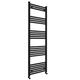 500x1600mm Towel Warmer Flat, Wall Mounted Matte Black Plated Steel Bathroom Towel Rail Radiator, Suitable for Central Heating, Electric and Dual Fuel