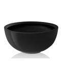 Primrose Garden Outdoor Fibreglass High Gloss Black Low Bowl Planter 72cm (28.3in)