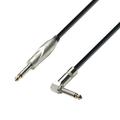 Adam Hall Cables K3IPR0300 3 Star Serie Instrumentenkabel (6,3mm Klinke mono auf 6,3mm Winkelklinke mono, 3m)