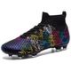 Mens Football Boots High Top Spike Shoes Youth Breathable Turf Football Shoes Outdoor Kick Sports Shoes Professional Athletic Shoes Wearable Training Shoes Athletic Training Shoes