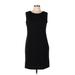 Merona Casual Dress - Sheath Crew Neck Sleeveless: Black Solid Dresses - Women's Size 10