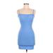 Streetwear Society Casual Dress - Mini: Blue Dresses - Women's Size Medium