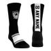 Unisex Rock Em Socks Black Las Vegas Raiders Throwback Jersey Custom Crew