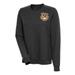 Women's Antigua Heather Black Minnesota Golden Gophers Goldy Action Crewneck Pullover Sweatshirt