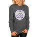 Women's Gameday Couture Charcoal TCU Horned Frogs Circle Graphic Fitted Long Sleeve T-Shirt