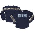 Girls Youth Gameday Couture Navy Colorado School of Mines Orediggers Guess Who's Back Long Sleeve T-Shirt