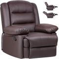 Adjustable Leather Recliner with Armrests