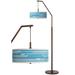 Urban Stripes Bronze Downbridge Arc Floor Lamp