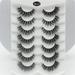 Pjtewawe Eyelashes False Eyelashes Lashes 5 Pairs Soft Lashes 3D 6D Volume Fluffy Frihappy Eyelashes Packs