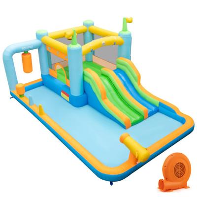 Costway Giant Inflatable Water Slide for Kids Aged 3-10 Years (with 680W Blower)