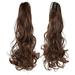 Walmeck Grabbing curly ponytail matte high temperature silk long curly hair fluffy big wavy ponytail wig