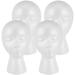 BESTONZON 4pcs Mannequin Head Foam Head Display Holder for Wigs Caps Hats Mask Headdress