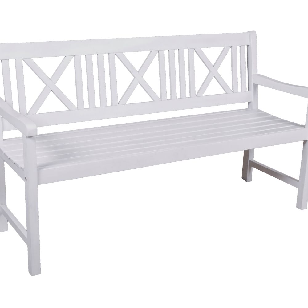 GartenZeit »Malmö« Gartenbank 2-Sitzer / white washed