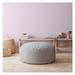 Indoor/ Outdoor Stuffed Ottoman All Weather Cotton Ottoman Pouf Round Portable Footstool Padded Seat for Patio Porch