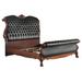 Adison Black and Cherry Oak Queen Sleigh Bed