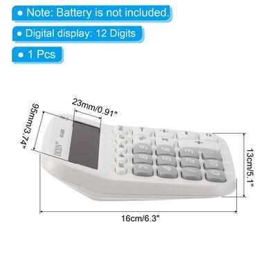 Desk Calculator, Standard Function 12 Digits LCD Display Calculator