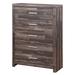 Litzia Dark Oak 5-Drawer Chest