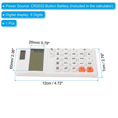 Desktop Calculator, 8 Digit LCD Display Battery Power Calculator