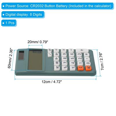 Desktop Calculator, 8 Digit LCD Display Battery Power Calculator