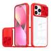 for iPhone 14 Pro Max Case Shockproof Rugged with Sliding Camera Protection [Never Yellow][Military Grade Drop Tested] Silicone Drop Protection Case Clear For iPhone 14 Pro Max Red