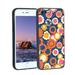 Retro-blue-orange-bold-flowers-cottagecore-flower-aesthetic-41 Phone Case Degined for iPhone 7 Plus Case Men Women Flexible Silicone Shockproof Case for iPhone 7 Plus