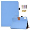 Decase for iPad 10th Generation 10.9 2022 Case Wear-resistant High-quality PU Leather Card Slots Flip Folio Kickstand Cover Full Body Protective Retro Shell for iPad 10th Gen 2022 Blue