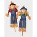 48" Scarecrow on Stick, Set of 2