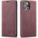 Leather Case for iPhone 13 Case Wallet iPhone 13 Wallet Case Book Folding Flip Case with Magnetic Kickstand Card Slots Protective Cover Compatible with iPhone 13 6.1 inch Wine Red