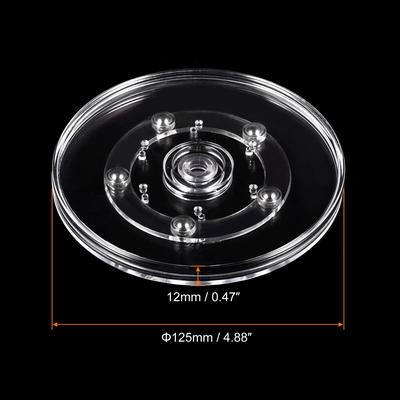 5inch Rotating Swivel Stand with Steel Ball Lazy Susan Base Turntable Clear 3Pcs