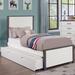 Urna Contemporary White and Grey Wood Kids Platform Bed with Trundle by Furniture of America