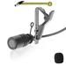 Black 3.5MM Clip-on Lavalier Lapel Microphone For Shure Wireless Portable