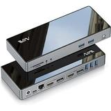 Open Box USB 3.0 Docking Station IVIIN Universal Dual Monitor 4K HDMI 5K D6902 - Black