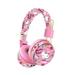 Bluetooth Headphones Cat Ear LED Light Up Wireless Foldable Headphones Over Ear with Microphone and Volume Control