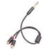 DISHAN Audio Cable 6.35mm Male to Dual RCA Lotus Female - Amplifier Audio Connection Cable Digital Accessory