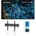 Sony XR65A80L 65 Inch 4K HDR OLED Smart Google TV with PS5 Features with a Walts TV FIXED-MOUNT-43-90 TV Mount for 43 Inch-90 Inch Compatible TV s and Walts HDTV Screen Cleaner Kit (2023)