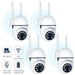 JahyShow 4pcs 2MP Security Night Vision Camera Wireless Wifi 355Â° Panoramic Outdoor Full Color Security Camera 2-Way Audio Indoor/Outdoor Home Security Camera 5G/2.4G Wifi
