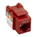 CableWholesale Cat6 RJ45 Female to 110 Punch Down Keystone Jack Red