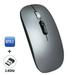UHUYA Wireless Mouse 2.4GHz Wireless Bluetooth Dual Mode Gaming Mouse Wireless Optical USB Gaming Mouse 1600DPI Rechargeable Mute Mice Gray