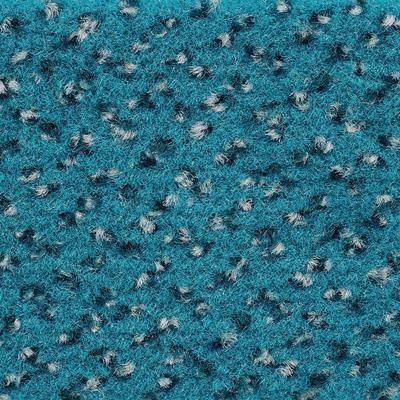Teppichboden VORWERK "Passion 1006 (Riva), Velours - gemustert, Made in Germany", blau (türkis), B:500cm H:6,7mm L:400cm, Polyamid, Teppiche, Wohnzimmer, Schlafzimmer, Kinderzimmer, Breite 400/500 cm
