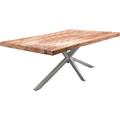 Esstisch SIT Tische Gr. B/H/T: 220 cm x 76 cm x 100 cm, 220 x 100 cm, beige (natur, antiksilber, natur) Esstische rechteckig