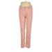 LC Lauren Conrad Casual Pants - Mid/Reg Rise Straight Leg Boyfriend: Pink Bottoms - Women's Size 8